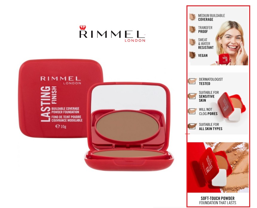 RIMMEL LONDON - CIPRIA COMPATTA LASTING FINISH , 007 Golden Beige